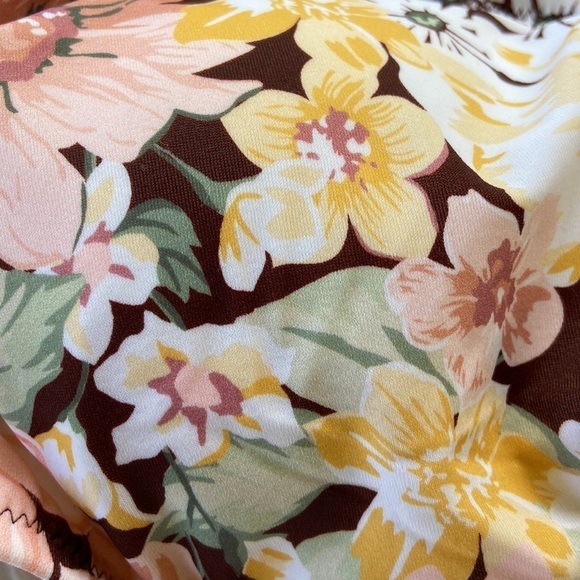 Shade & Shore Women’s Floral Ruffle Bralette Bikini Top Size 34C NWT - Picture 11 of 15